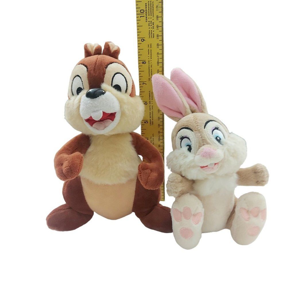 Disney Chip And Miss Bunny Stuffed Animal Plushies Set of Two - Picture 10 of 10